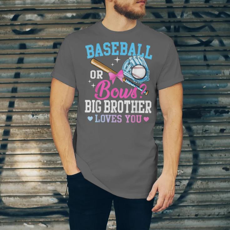 Baseball Or Bows Big Brother Loves You Gender Pink Or Blue Unisex Jersey T-Shirt Baseball Or Bows Big Brother Loves You Gender Pink Or Blue Unisex Jersey T-Shirt