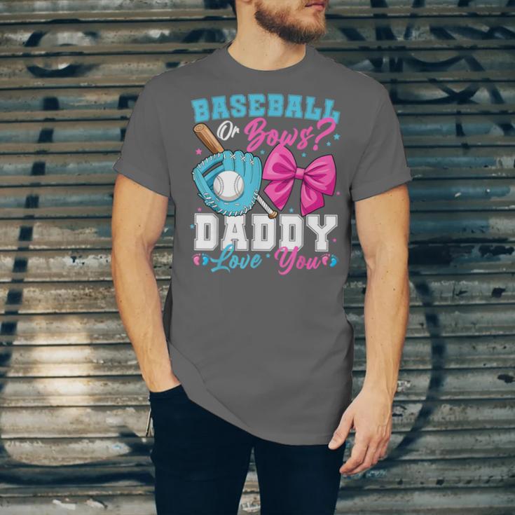 Baseball Or Bows Daddy Loves You Gender Reveal Family Unisex Jersey T-Shirt Baseball Or Bows Daddy Loves You Gender Reveal Family Unisex Jersey T-Shirt