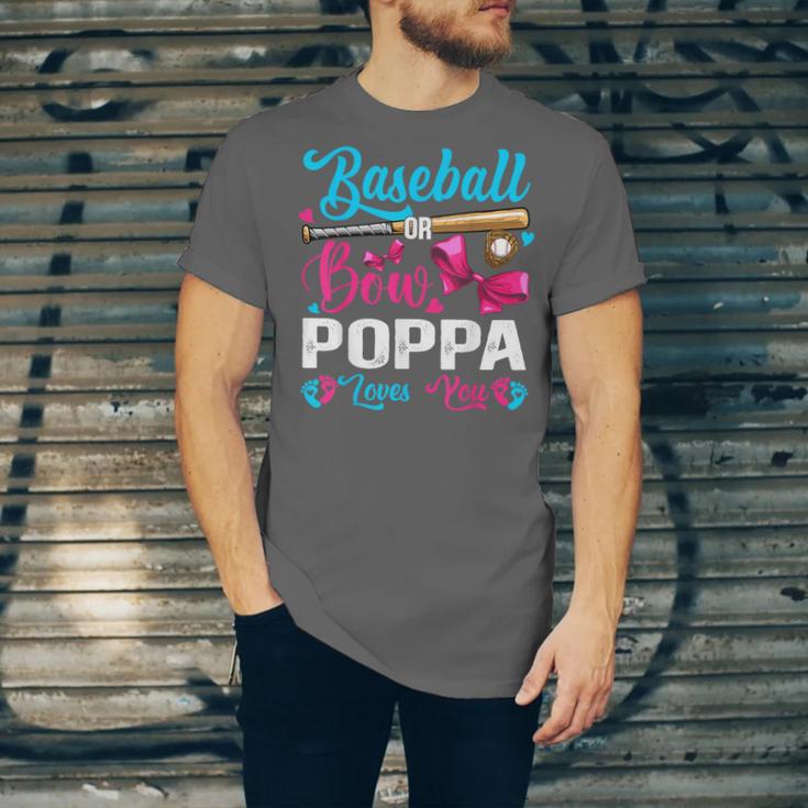 Baseball Or Bows Poppa Loves You Gender Reveal Unisex Jersey T-Shirt Baseball Or Bows Poppa Loves You Gender Reveal Unisex Jersey T-Shirt