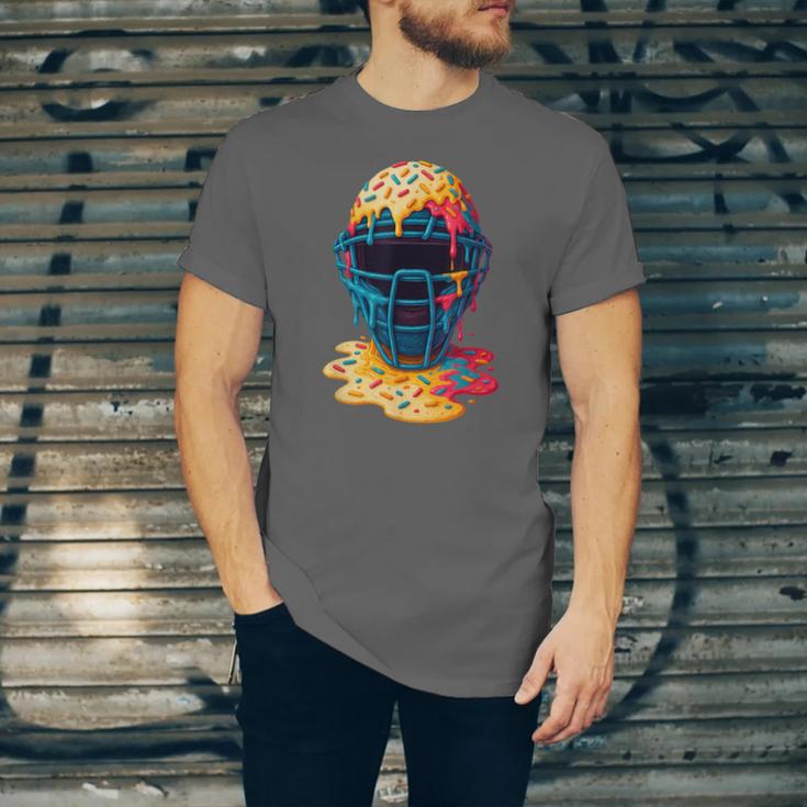 Baseball Catcher Mask Ice Cream Dripping Baseball Fan Boys Unisex Jersey T-Shirt Baseball Catcher Mask Ice Cream Dripping Baseball Fan Boys Unisex Jersey T-Shirt