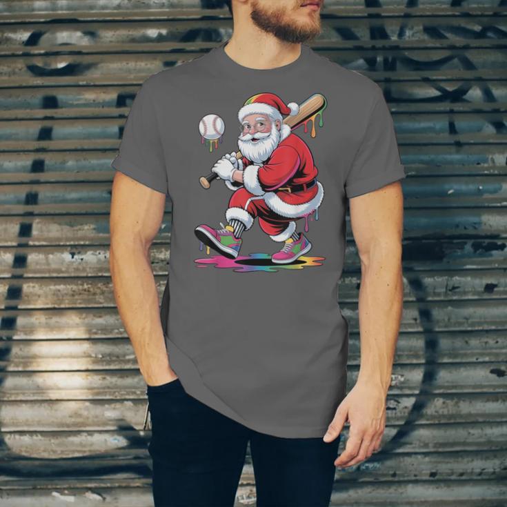 Baseball Christmas Santa Claus Batter Baseball Drip Unisex Jersey T-Shirt Baseball Christmas Santa Claus Batter Baseball Drip Unisex Jersey T-Shirt