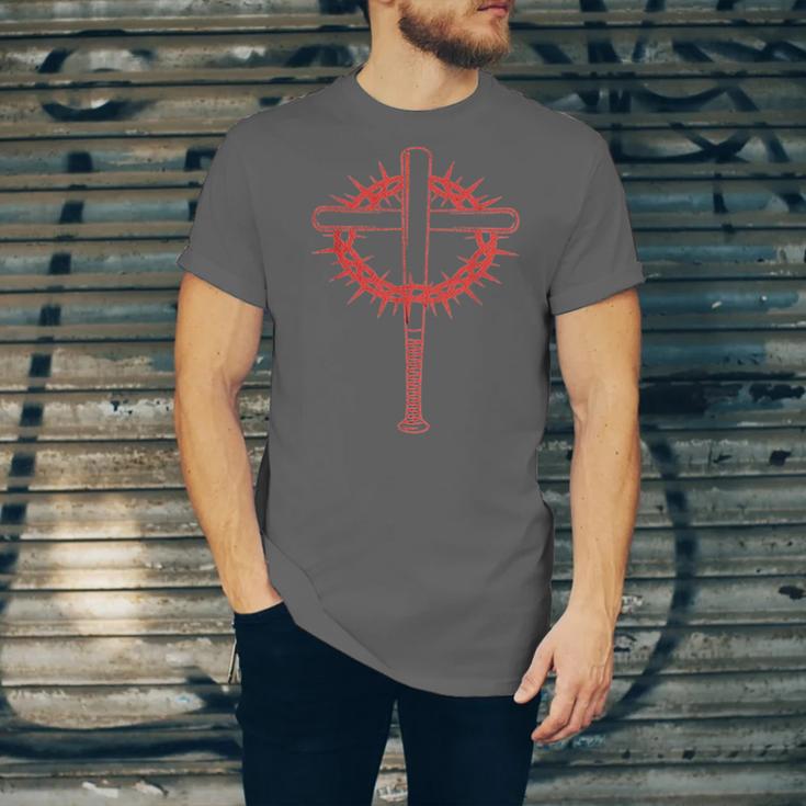 Baseball Cross Bats Pitcher Jesus Faith Unisex Jersey T-Shirt Baseball Cross Bats Pitcher Jesus Faith Unisex Jersey T-Shirt