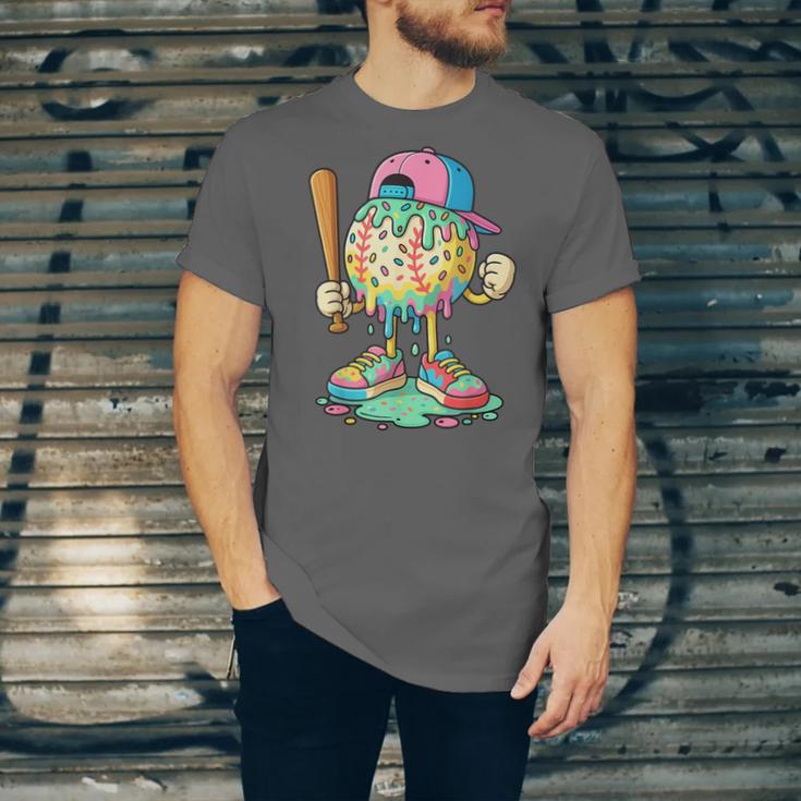 Baseball Drip For Boys Ice Cream Drip Baseball Sport Unisex Jersey T-Shirt