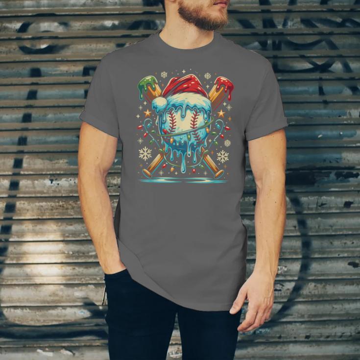 Baseball Drip Boys Youth Santa Christmas Baseball Unisex Jersey T-Shirt Baseball Drip Boys Youth Santa Christmas Baseball Unisex Jersey T-Shirt