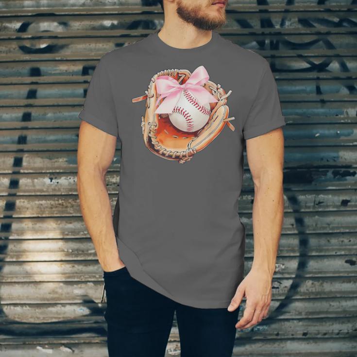 Baseball Drip Ice Cream Coquette Pink Bow Baseball Player Unisex Jersey T-Shirt
