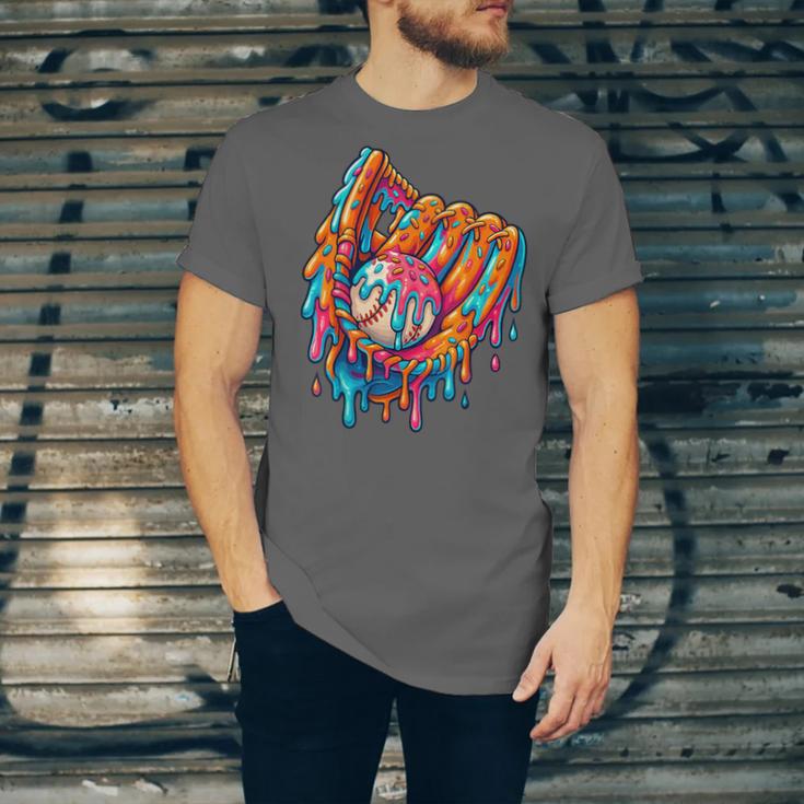 Baseball Drip Ice Cream Sprinkles Baseball Glove For Boys Unisex Jersey T-Shirt