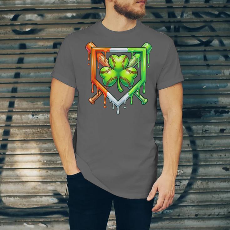 Baseball Drip Ice Cream St Patricks Day Shamrock Lucky Unisex Jersey T-Shirt