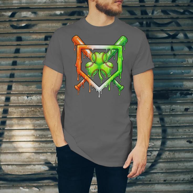 Baseball Drip Ice Cream St Patricks Day Shamrock Unisex Jersey T-Shirt