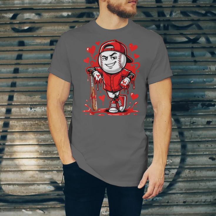 Baseball Drip Icecream Heart Red Valentine Day Boys Kids Unisex Jersey T-Shirt Baseball Drip Icecream Heart Red Valentine Day Boys Kids Unisex Jersey T-Shirt