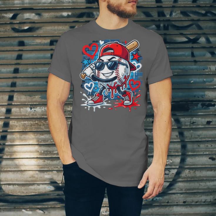 Baseball Drip Icecream Heart Valentine Day Boys Kids Red Unisex Jersey T-Shirt Baseball Drip Icecream Heart Valentine Day Boys Kids Red Unisex Jersey T-Shirt