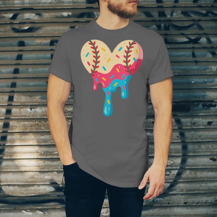 Baseball Drip Melting Ice Cream Baseball Heart Boys Girls Unisex Jersey T-Shirt Baseball Drip Melting Ice Cream Baseball Heart Boys Girls Unisex Jersey T-Shirt