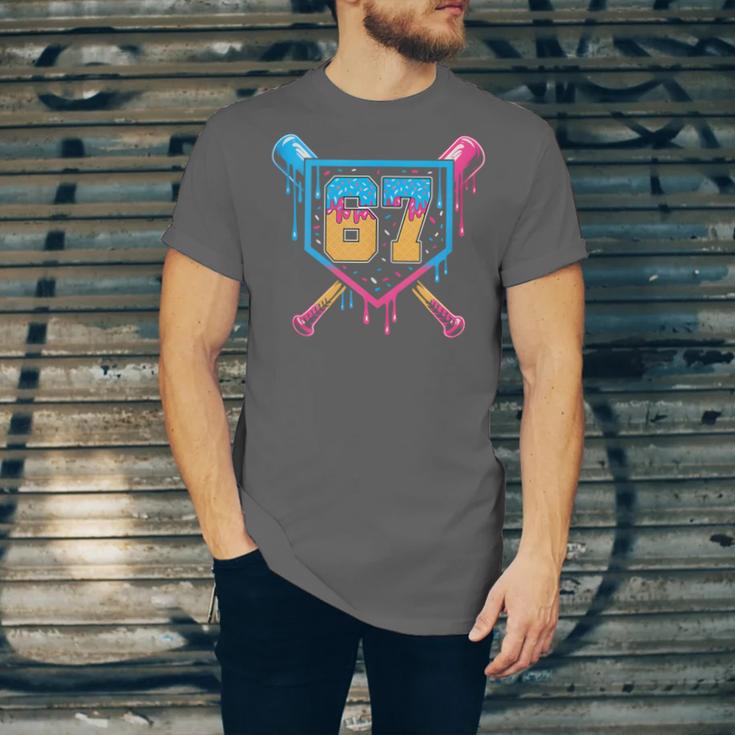Baseball Drip Number 67 Player Or 67Th Birthday Unisex Jersey T-Shirt