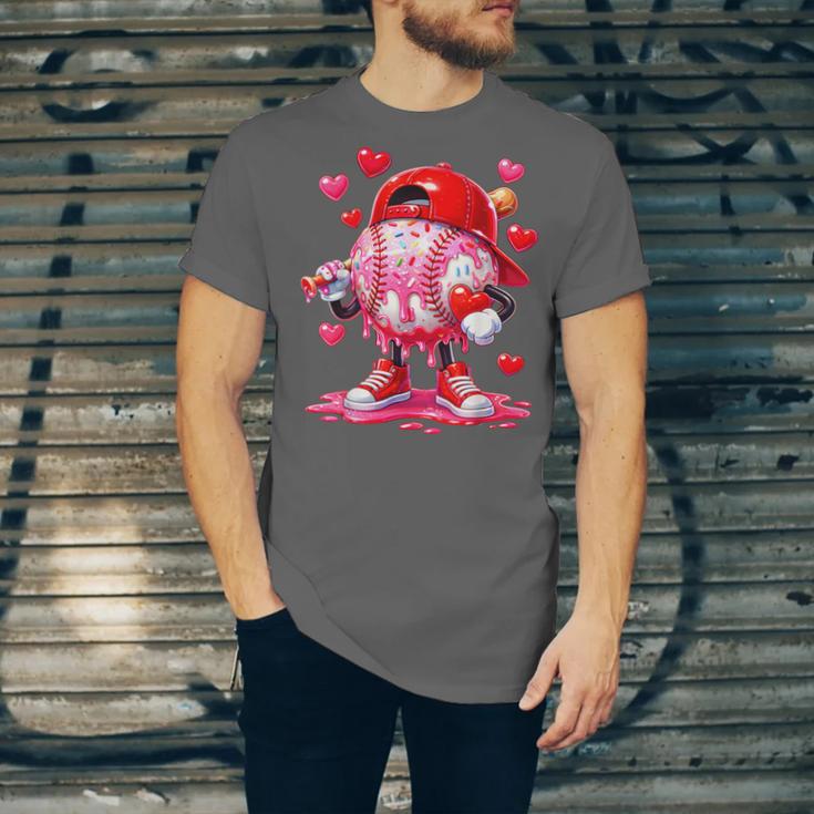 Baseball Drip Valentine Sports Vday Ice Cream Drip Heart Unisex Jersey T-Shirt Baseball Drip Valentine Sports Vday Ice Cream Drip Heart Unisex Jersey T-Shirt