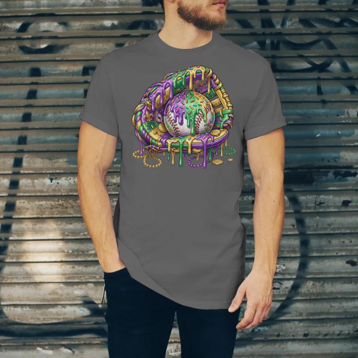 Baseball Glove Ice Cream Mardi Gras Dripping Boys Youth Kids Unisex Jersey T-Shirt Baseball Glove Ice Cream Mardi Gras Dripping Boys Youth Kids Unisex Jersey T-Shirt