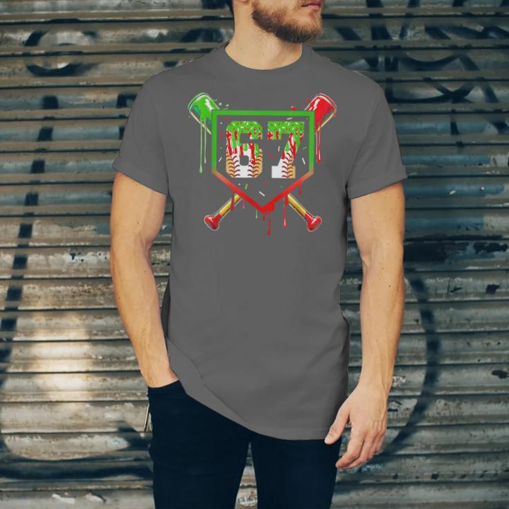 Baseball Ice Cream Drip Number 67 Player 6 7 Christmas Pjs Unisex Jersey T-Shirt Baseball Ice Cream Drip Number 67 Player 6 7 Christmas Pjs Unisex Jersey T-Shirt