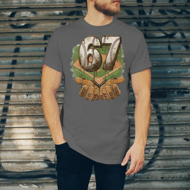 Baseball Ice Cream Drip Number 67 Playground Player 67th Unisex Jersey T-Shirt Baseball Ice Cream Drip Number 67 Playground Player 67th Unisex Jersey T-Shirt