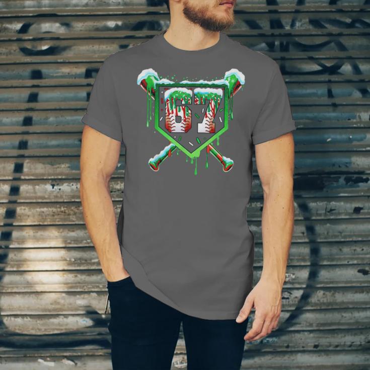 Baseball Ice Cream Drip Number 67 Six Seven Meme Christmas Unisex Jersey T-Shirt Baseball Ice Cream Drip Number 67 Six Seven Meme Christmas Unisex Jersey T-Shirt