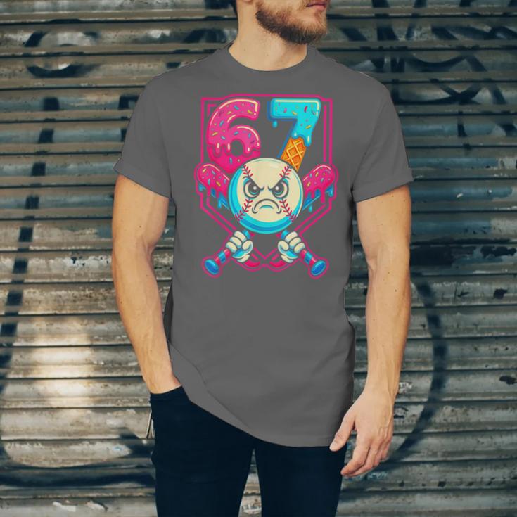 Baseball Ice Cream Drip Number 67 Six Seven Meme 67 Unisex Jersey T-Shirt Baseball Ice Cream Drip Number 67 Six Seven Meme 67 Unisex Jersey T-Shirt