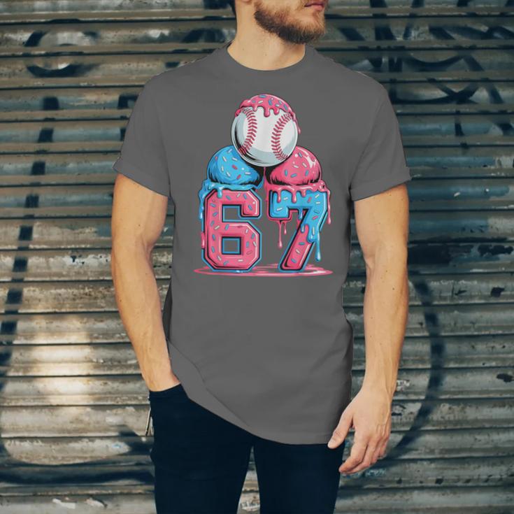 Baseball Ice Cream Drip Six Seven Gen Alpha Meme 67 Unisex Jersey T-Shirt