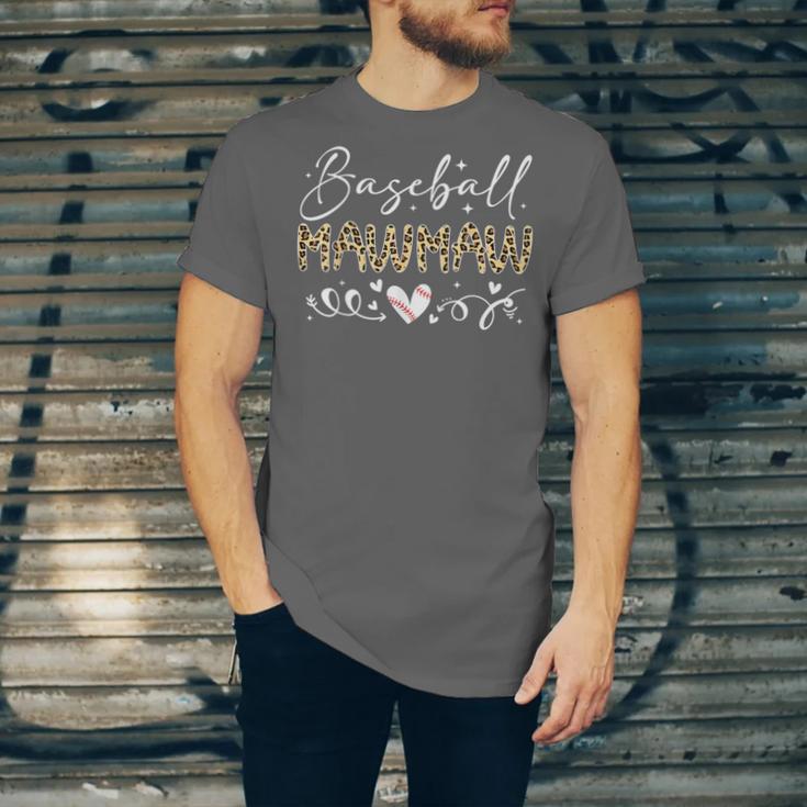 Baseball Mawmaw Leopard Baseball Heart Unisex Jersey T-Shirt