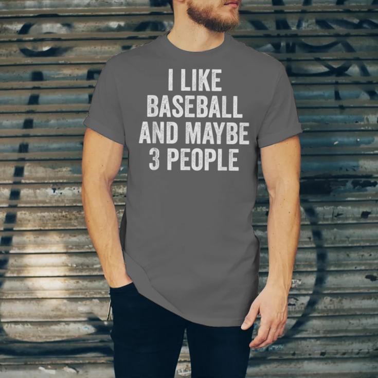 I Like Baseball And Maybe 3 People Baseball Player Unisex Jersey T-Shirt