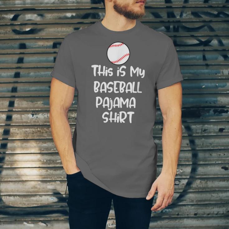 This Is My Baseball Pajama Shirt For Players Teens Boys Girl Unisex Jersey T-Shirt