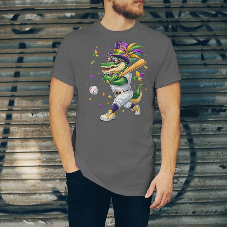 Baseball Player Mardi Gras Alligator Carnival Costume Beads Unisex Jersey T-Shirt Baseball Player Mardi Gras Alligator Carnival Costume Beads Unisex Jersey T-Shirt
