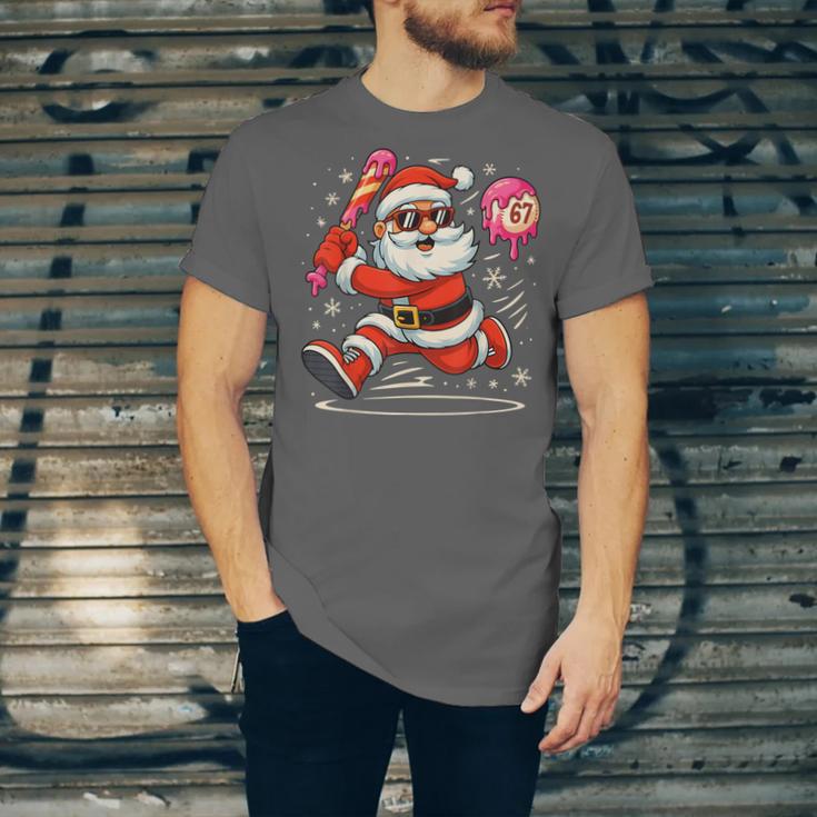 Baseball Santa 67 Baseball Christmas Pajamas Xmas Men Boy 67 Unisex Jersey T-Shirt
