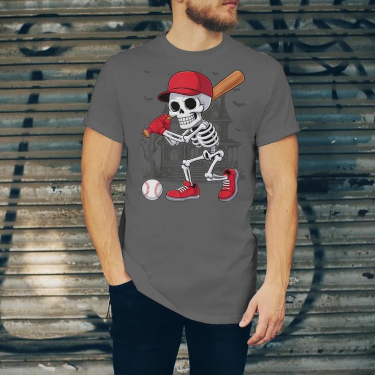 Baseball Skeleton Halloween Playing Unisex Jersey T-Shirt Baseball Skeleton Halloween Playing Unisex Jersey T-Shirt