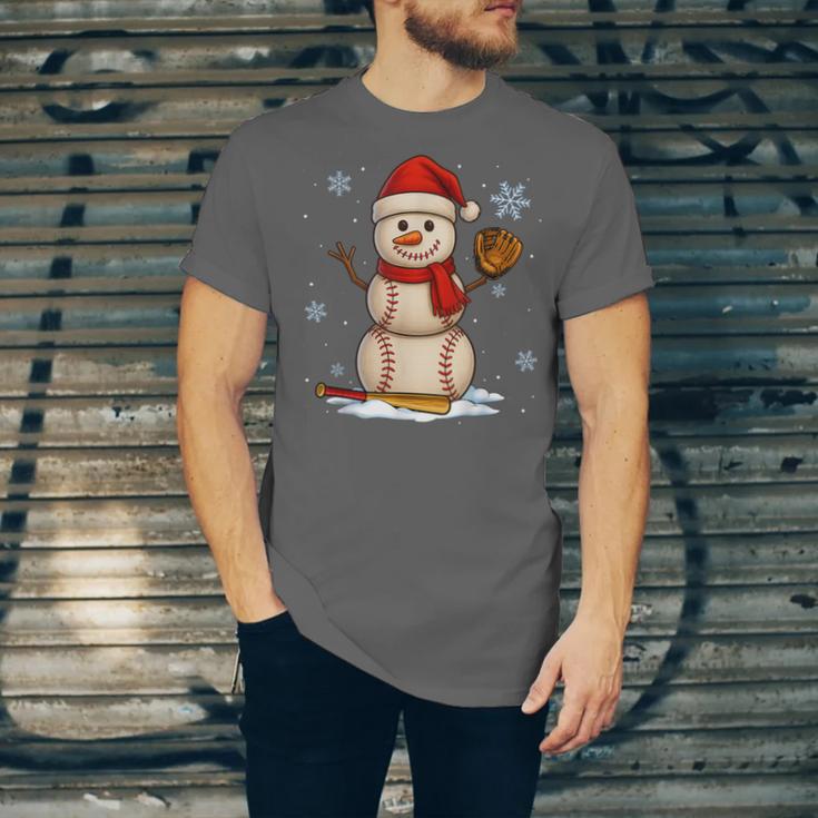 Baseball Snowman Merry Christmas Holiday Sports Xmas Pajamas Unisex Jersey T-Shirt Baseball Snowman Merry Christmas Holiday Sports Xmas Pajamas Unisex Jersey T-Shirt