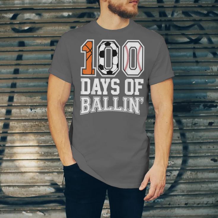 Baseball Soccer Basketball 100 Days Of School Unisex Jersey T-Shirt Baseball Soccer Basketball 100 Days Of School Unisex Jersey T-Shirt