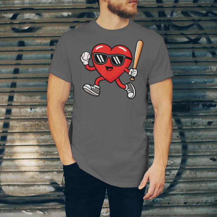 Baseball Valentines Day Heart Boys Sports Love Unisex Jersey T-Shirt