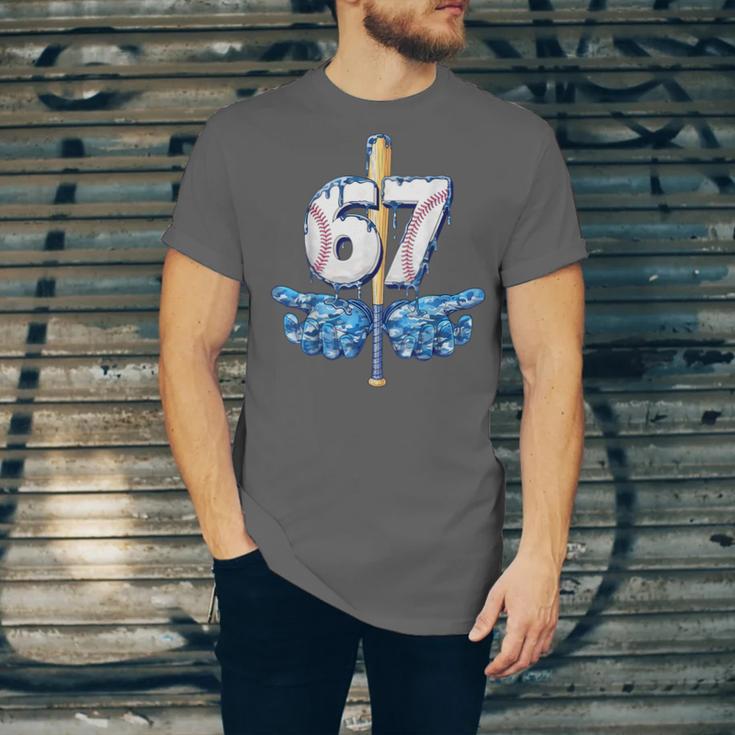 Blue Camo Baseball 67 Six Seven Camo Ice Cream Drip Boy Teen Unisex Jersey T-Shirt Blue Camo Baseball 67 Six Seven Camo Ice Cream Drip Boy Teen Unisex Jersey T-Shirt