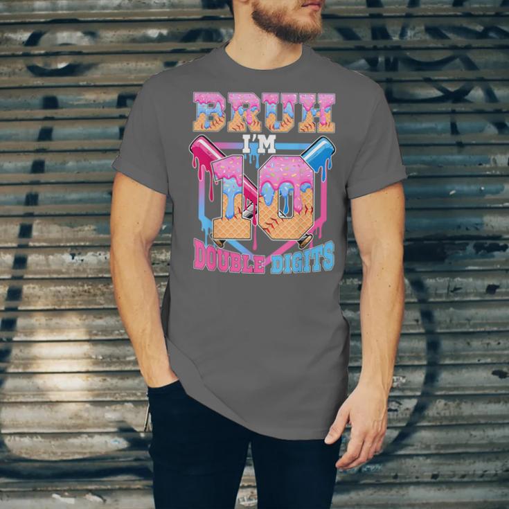 Boys 10 Double Digits 10th Birthday Ice Cream Baseball Drip Unisex Jersey T-Shirt Boys 10 Double Digits 10th Birthday Ice Cream Baseball Drip Unisex Jersey T-Shirt