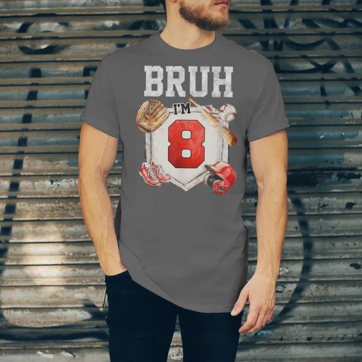 Bruh I'm 8 Baseball 8th Birthday Sports 8 Year Old Boy Unisex Jersey T-Shirt Bruh I'm 8 Baseball 8th Birthday Sports 8 Year Old Boy Unisex Jersey T-Shirt