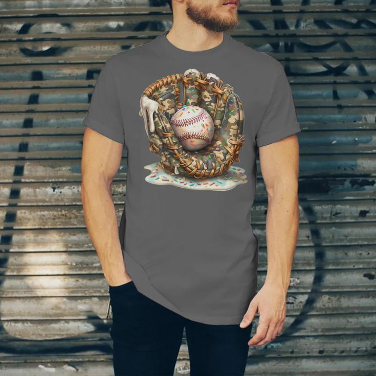 Camo Baseball Gloves Lifestyle 101 Apparel Drip Ice Cream Unisex Jersey T-Shirt Camo Baseball Gloves Lifestyle 101 Apparel Drip Ice Cream Unisex Jersey T-Shirt