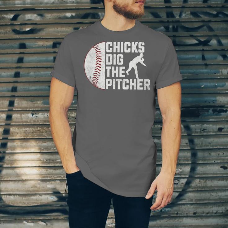 Chicks Dig The Pitcher Baseball Unisex Jersey T-Shirt Chicks Dig The Pitcher Baseball Unisex Jersey T-Shirt
