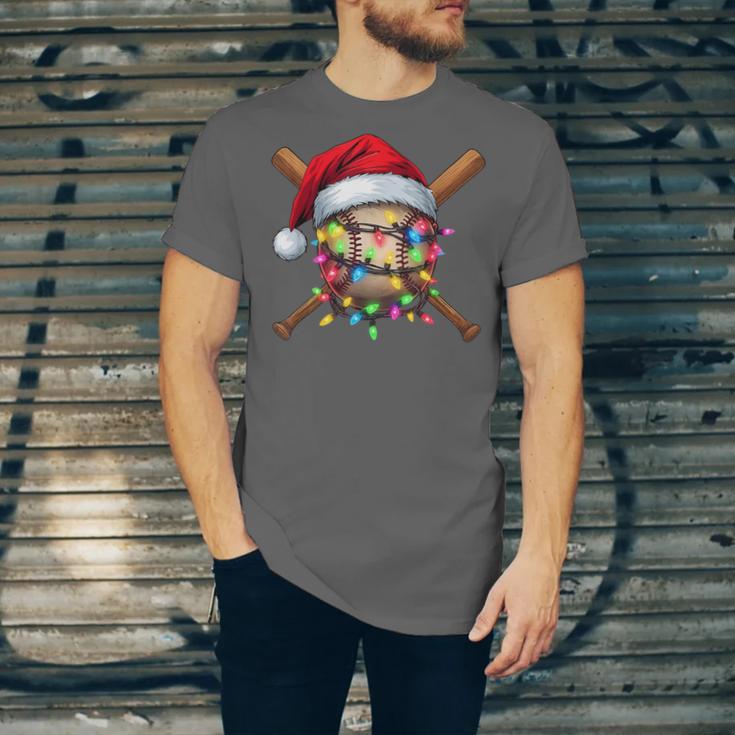 Christmas Baseball Pajama Santa For Men Boys Girls Kids Xmas Unisex Jersey T-Shirt