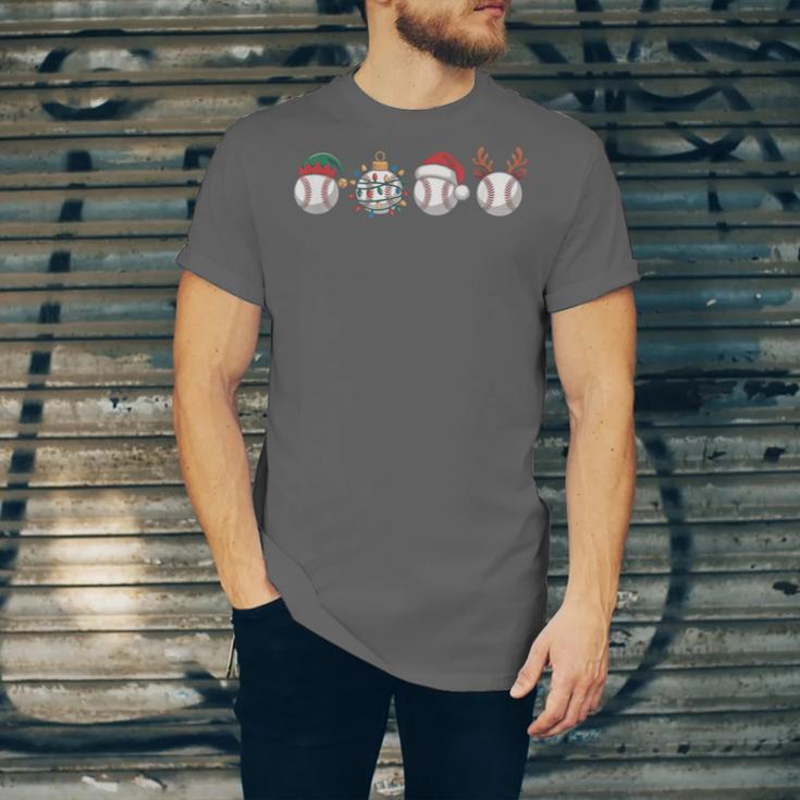 Christmas Baseball Player X-Mas Balls Unisex Jersey T-Shirt