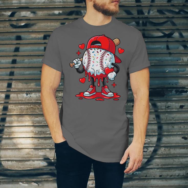 Cute Game Day Baseball Ice Cream Drip Valentine Love XOXO Unisex Jersey T-Shirt Cute Game Day Baseball Ice Cream Drip Valentine Love XOXO Unisex Jersey T-Shirt