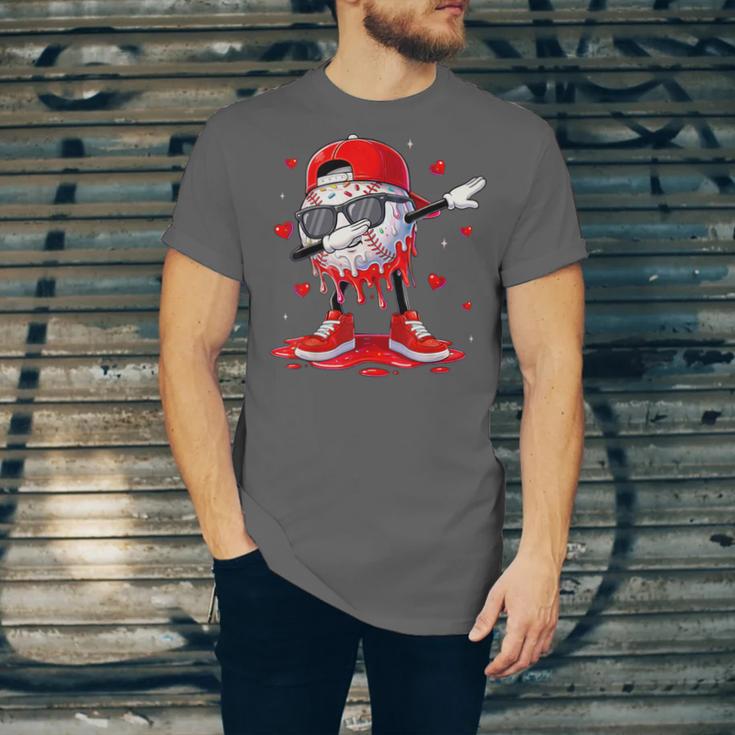 Dabbing Baseball Drip Ice Cream Youth Boy Valentines Day Unisex Jersey T-Shirt Dabbing Baseball Drip Ice Cream Youth Boy Valentines Day Unisex Jersey T-Shirt