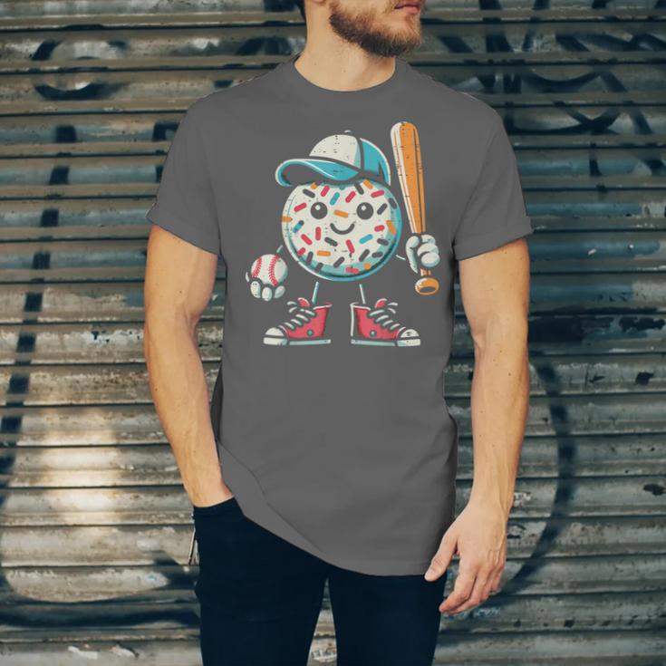 Donut Baseball Hat Ball Bat Cute Sport Toddler Boys Kids Men Unisex Jersey T-Shirt