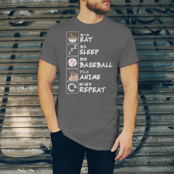 Eat Sleep Baseball Anime Repeat Japanese Otaku Unisex Jersey T-Shirt Eat Sleep Baseball Anime Repeat Japanese Otaku Unisex Jersey T-Shirt