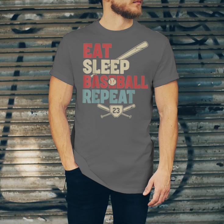Eat Sleep Baseball Repeat Bat Ball Player Fan Unisex Jersey T-Shirt