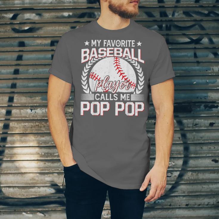 My Favorite Baseball Player Calls Me Pop Pop Unisex Jersey T-Shirt