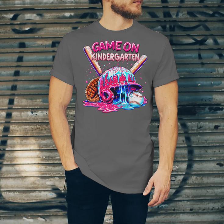 Game Kindergarten Baseball Ice Cream Drip On Back To School Unisex Jersey T-Shirt