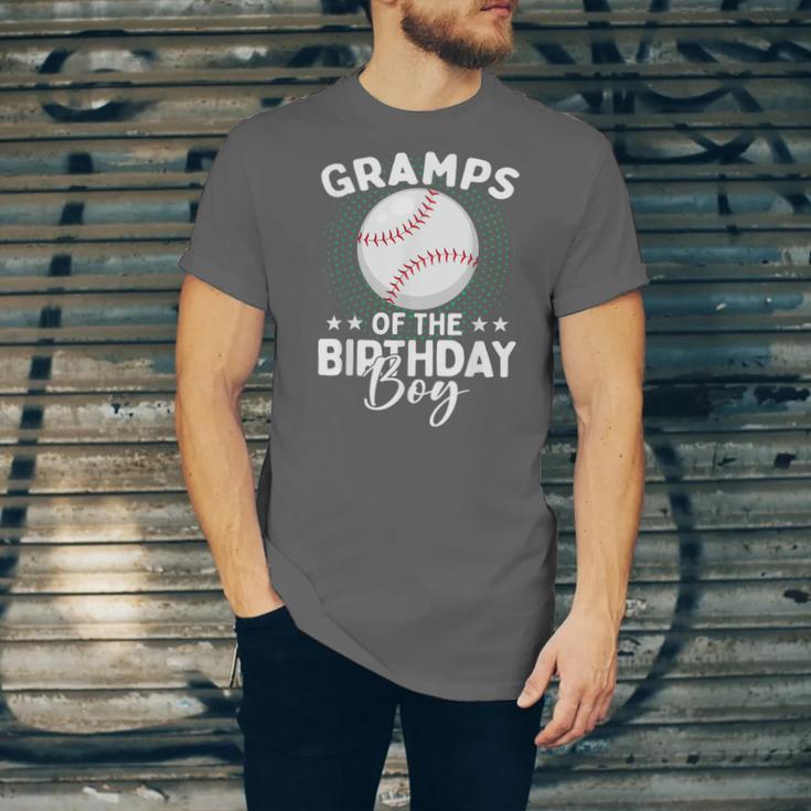 Gramps Of The Birthday Boy Baseball Player Birthday Unisex Jersey T-Shirt Gramps Of The Birthday Boy Baseball Player Birthday Unisex Jersey T-Shirt