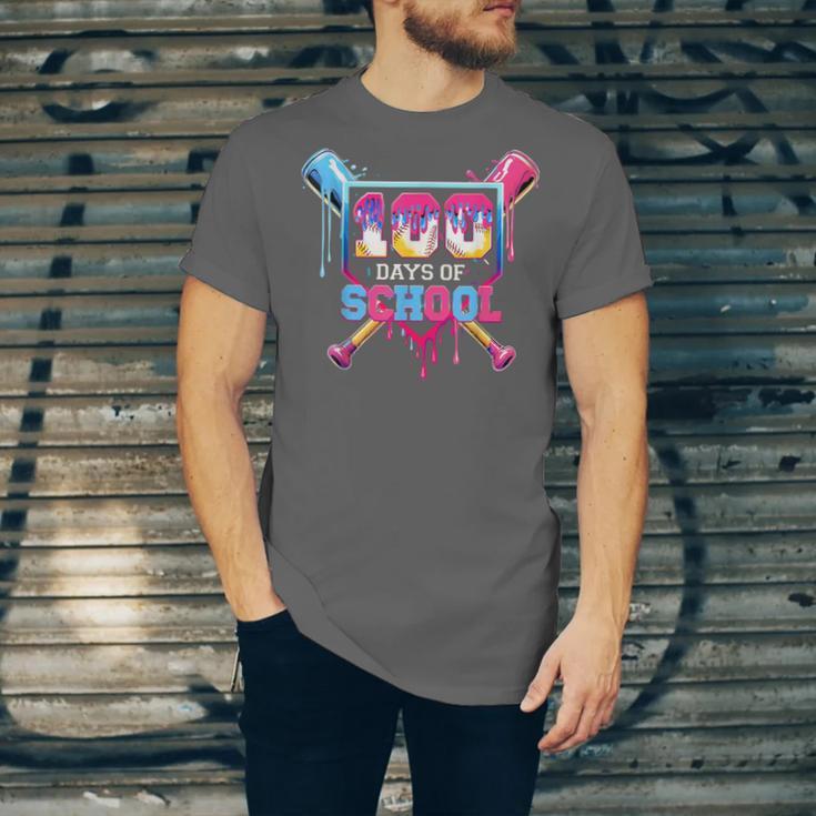 Happy 100 Days Of School Baseball Drip Theme Party 100th Day Unisex Jersey T-Shirt Happy 100 Days Of School Baseball Drip Theme Party 100th Day Unisex Jersey T-Shirt