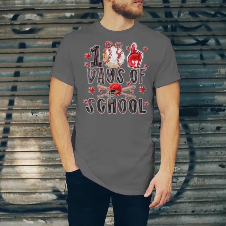Happy 100 Days Of School Baseball Girls Coquette Bow Teacher Unisex Jersey T-Shirt Happy 100 Days Of School Baseball Girls Coquette Bow Teacher Unisex Jersey T-Shirt