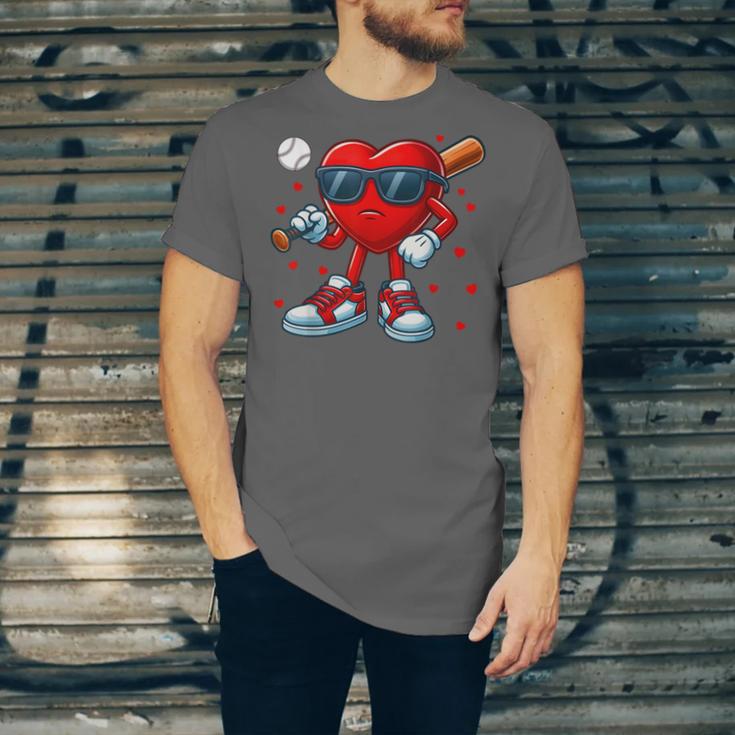 Heart Love Baseball Valentine Outfit Men Boy Unisex Jersey T-Shirt